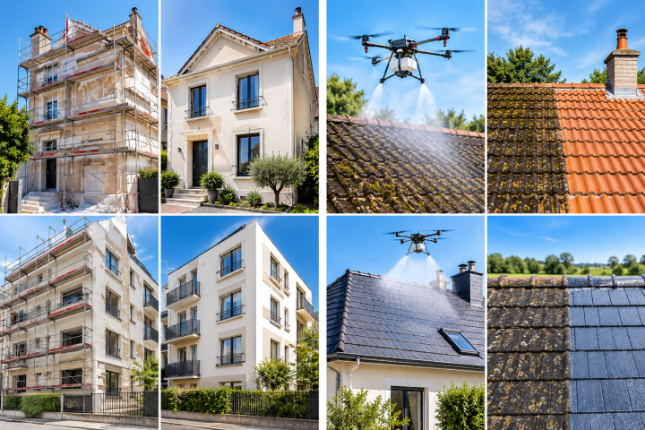 Rénovation de façades et nettoyage de toitures